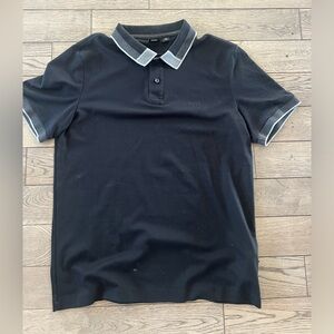 Medium black men’s polo shirt. Made in Vietnam.
